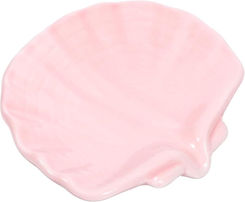 Ceramic Soap Dish with Self Draining Design Pink Bathroom Soap Holder for Shower Sink - Image 1